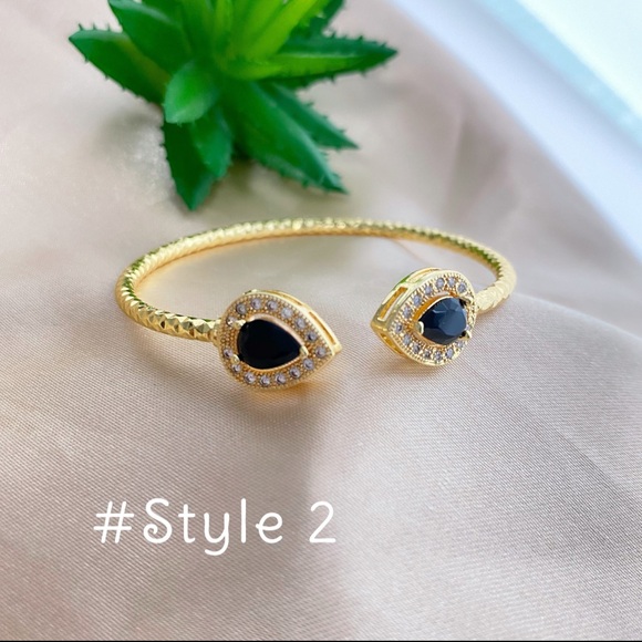 Baby Gold Bangle | kids gold adjustable bangle | gold bangle for girl toddler - Picture 4 of 6